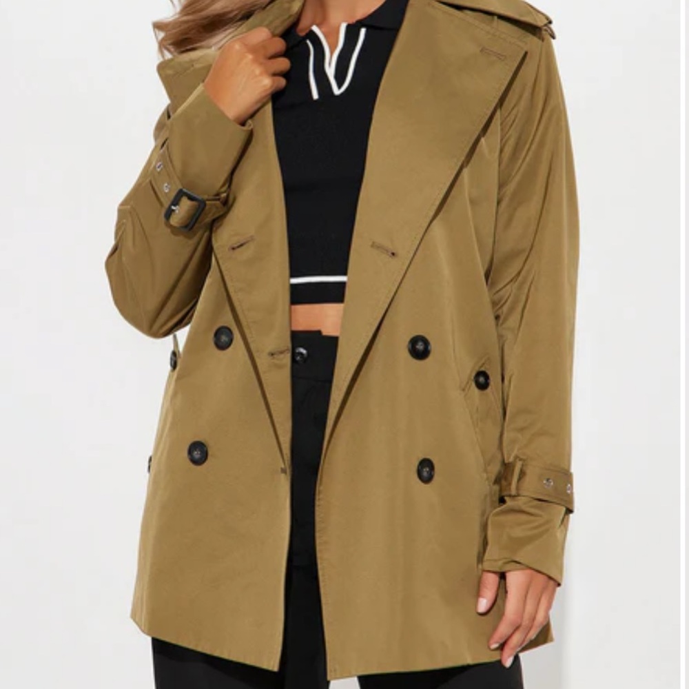 Khaki Belted Trench Coat